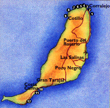 Map of Fuerteventura